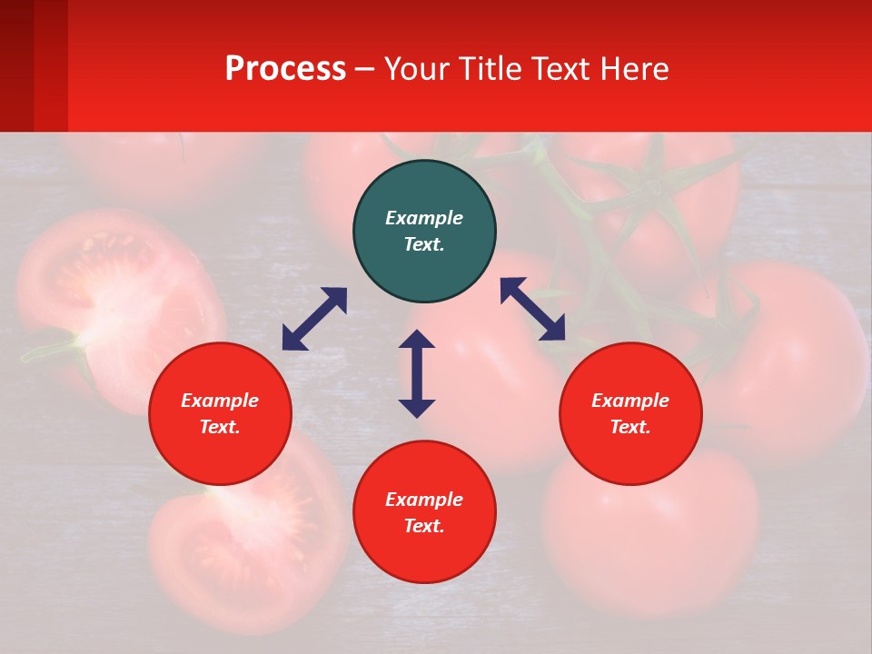 A Bunch Of Tomatoes On A Wooden Table PowerPoint Template