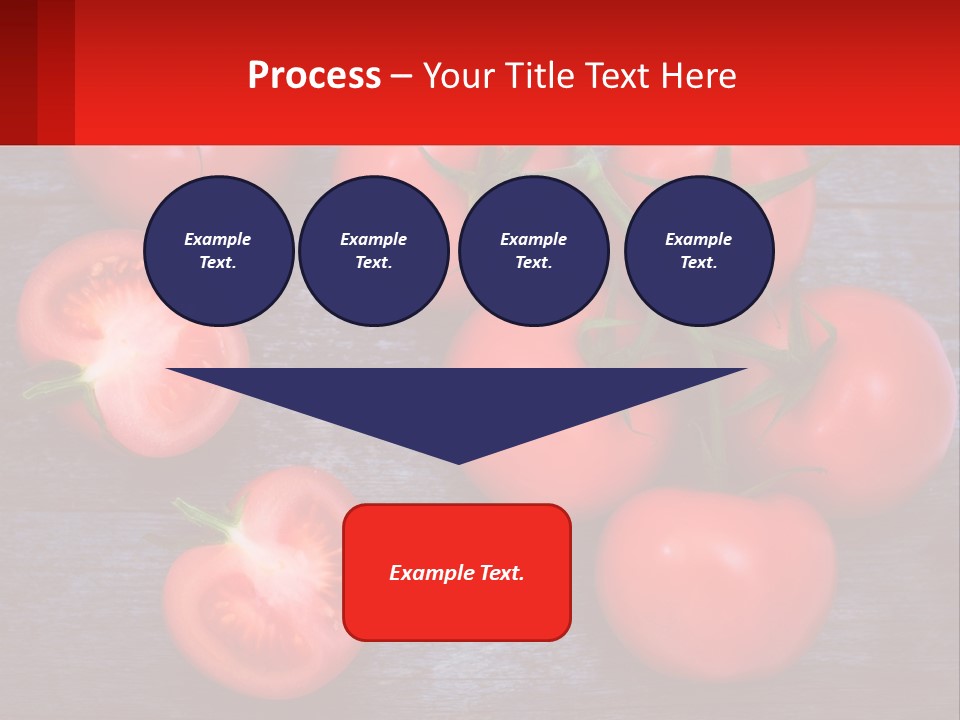 A Bunch Of Tomatoes On A Wooden Table PowerPoint Template