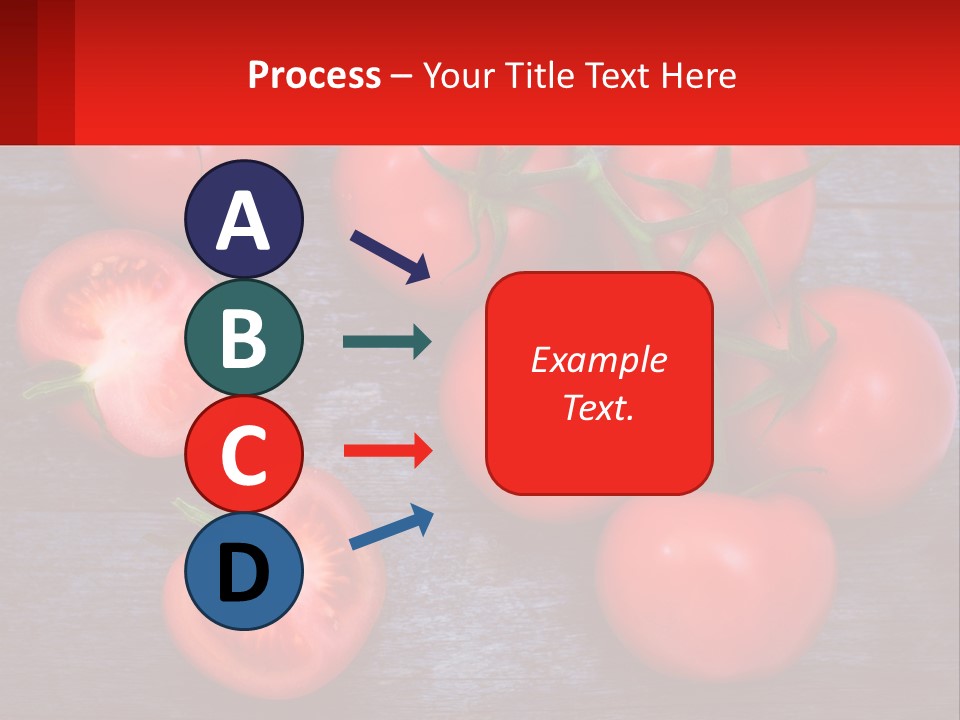 A Bunch Of Tomatoes On A Wooden Table PowerPoint Template