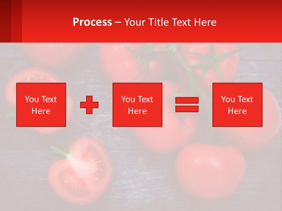 A Bunch Of Tomatoes On A Wooden Table PowerPoint Template