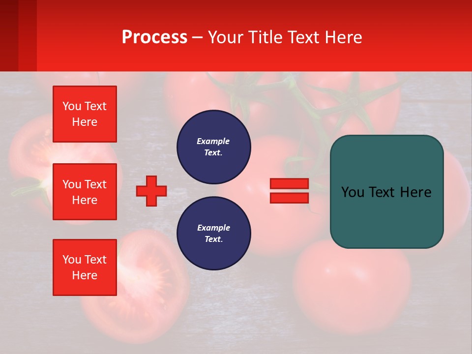A Bunch Of Tomatoes On A Wooden Table PowerPoint Template