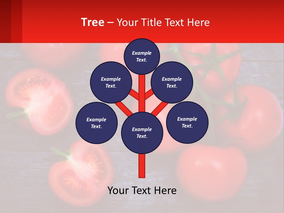 A Bunch Of Tomatoes On A Wooden Table PowerPoint Template