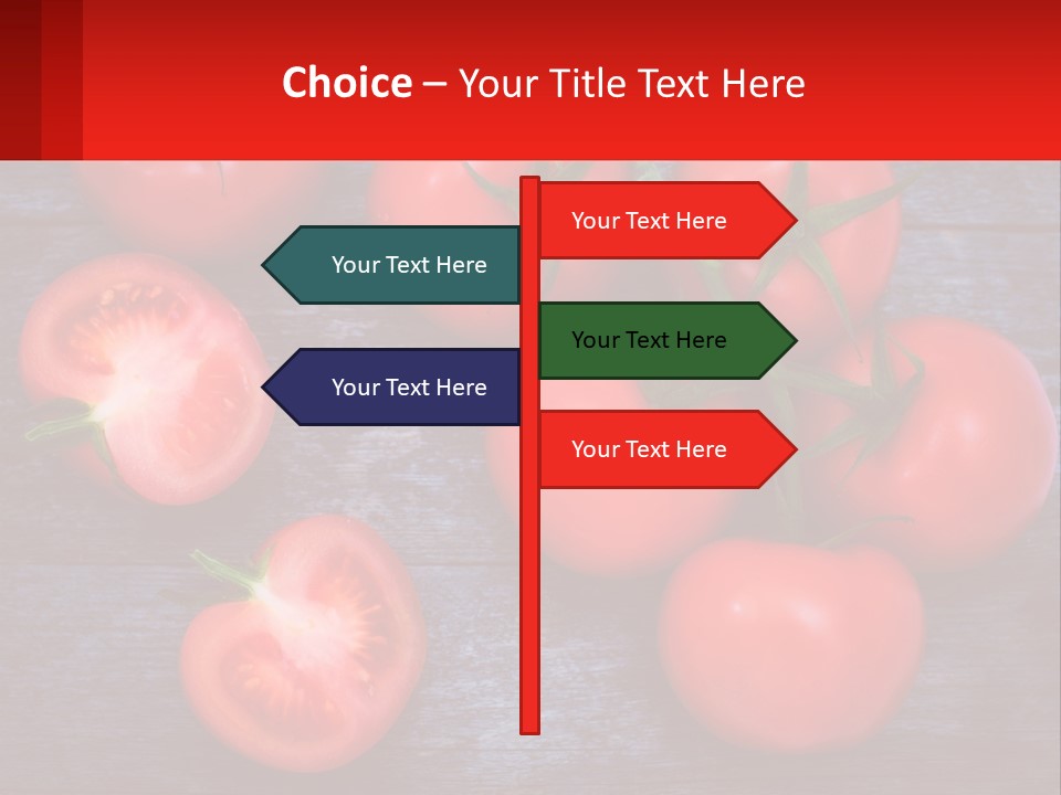 A Bunch Of Tomatoes On A Wooden Table PowerPoint Template