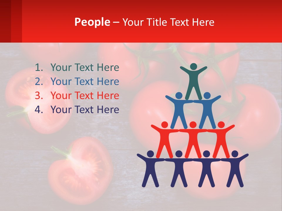 A Bunch Of Tomatoes On A Wooden Table PowerPoint Template
