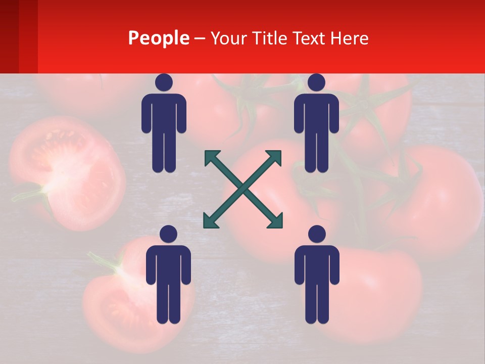 A Bunch Of Tomatoes On A Wooden Table PowerPoint Template