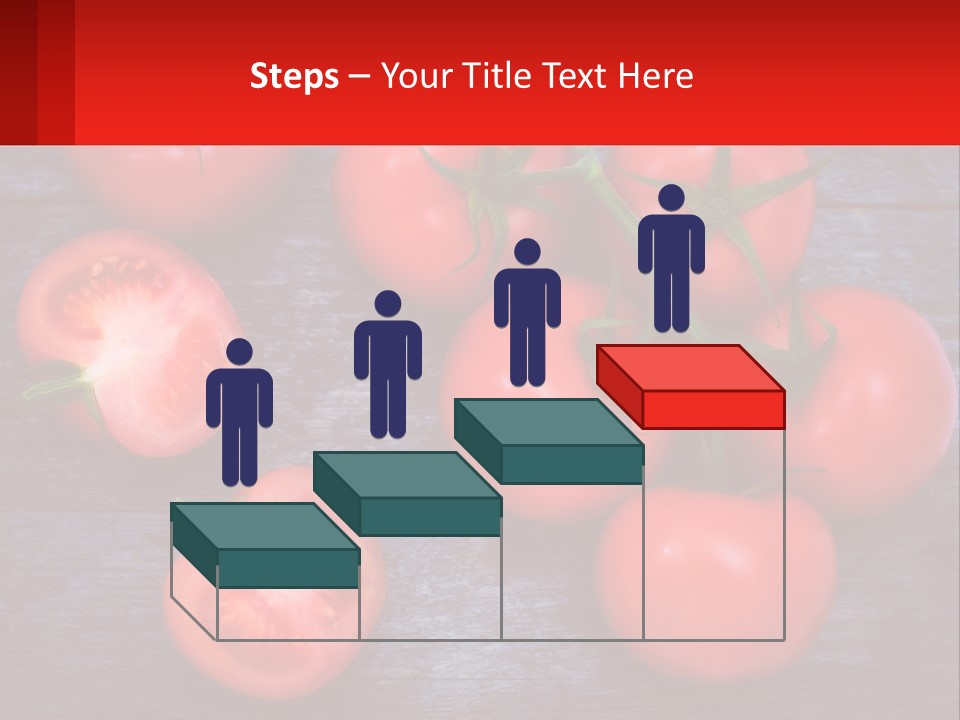A Bunch Of Tomatoes On A Wooden Table PowerPoint Template