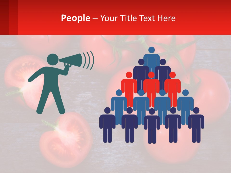 A Bunch Of Tomatoes On A Wooden Table PowerPoint Template