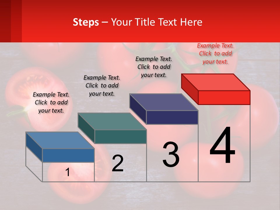 A Bunch Of Tomatoes On A Wooden Table PowerPoint Template