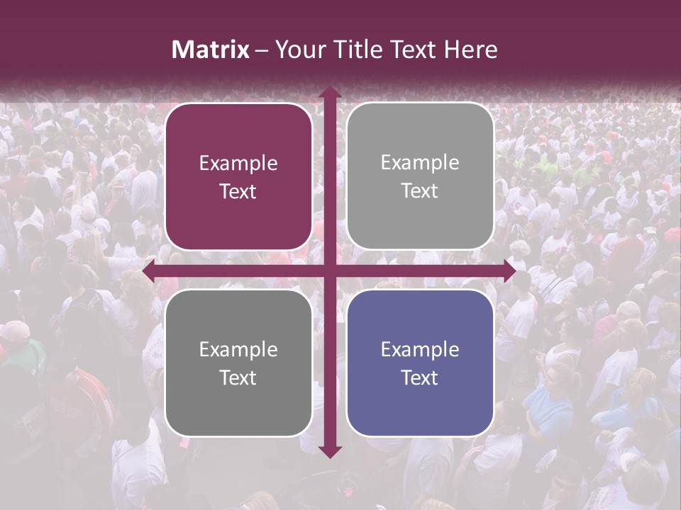 A Large Group Of People Are Walking Down The Street PowerPoint Template