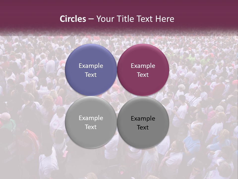 A Large Group Of People Are Walking Down The Street PowerPoint Template