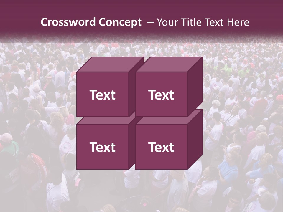 A Large Group Of People Are Walking Down The Street PowerPoint Template