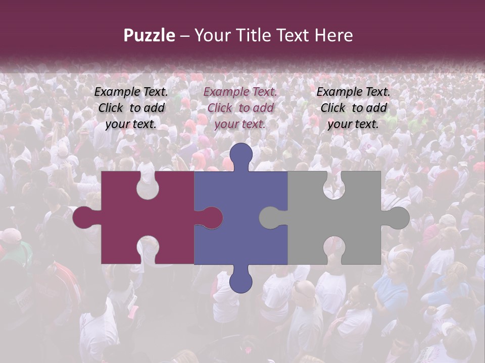 A Large Group Of People Are Walking Down The Street PowerPoint Template