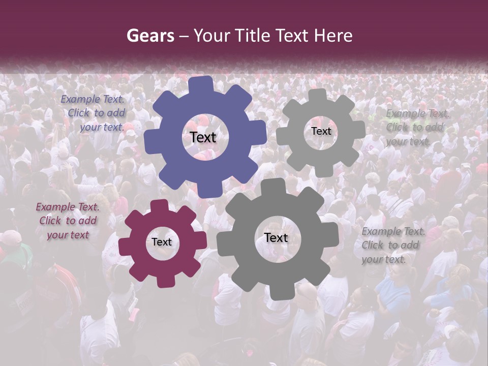 A Large Group Of People Are Walking Down The Street PowerPoint Template