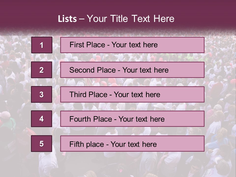 A Large Group Of People Are Walking Down The Street PowerPoint Template