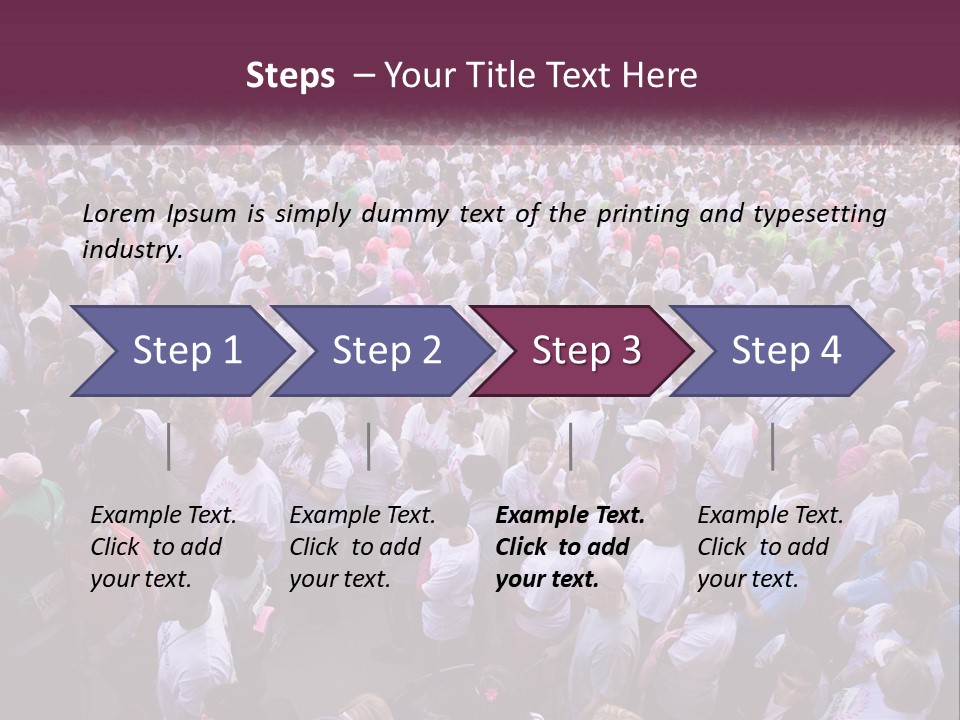 A Large Group Of People Are Walking Down The Street PowerPoint Template