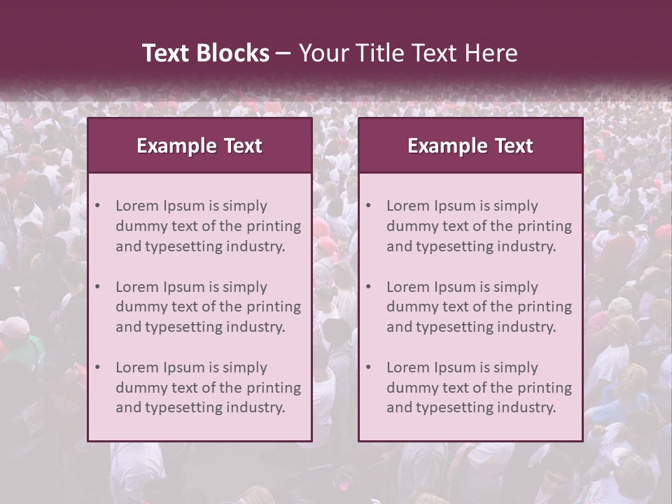 A Large Group Of People Are Walking Down The Street PowerPoint Template