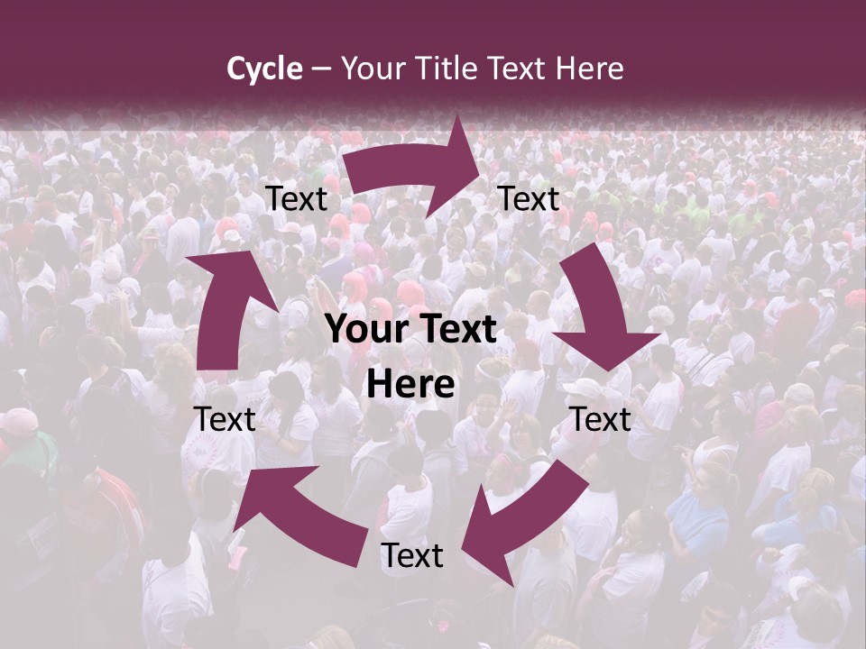 A Large Group Of People Are Walking Down The Street PowerPoint Template