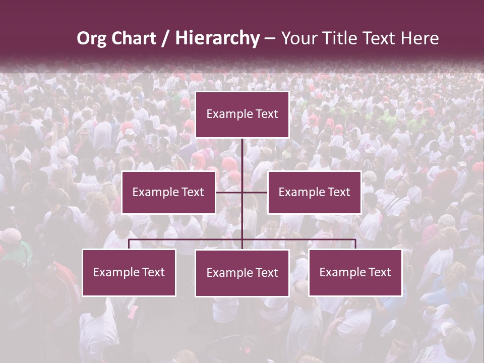 A Large Group Of People Are Walking Down The Street PowerPoint Template