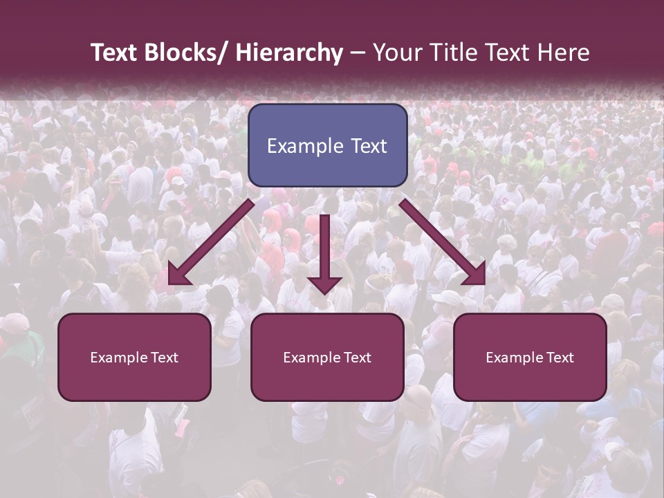 A Large Group Of People Are Walking Down The Street PowerPoint Template