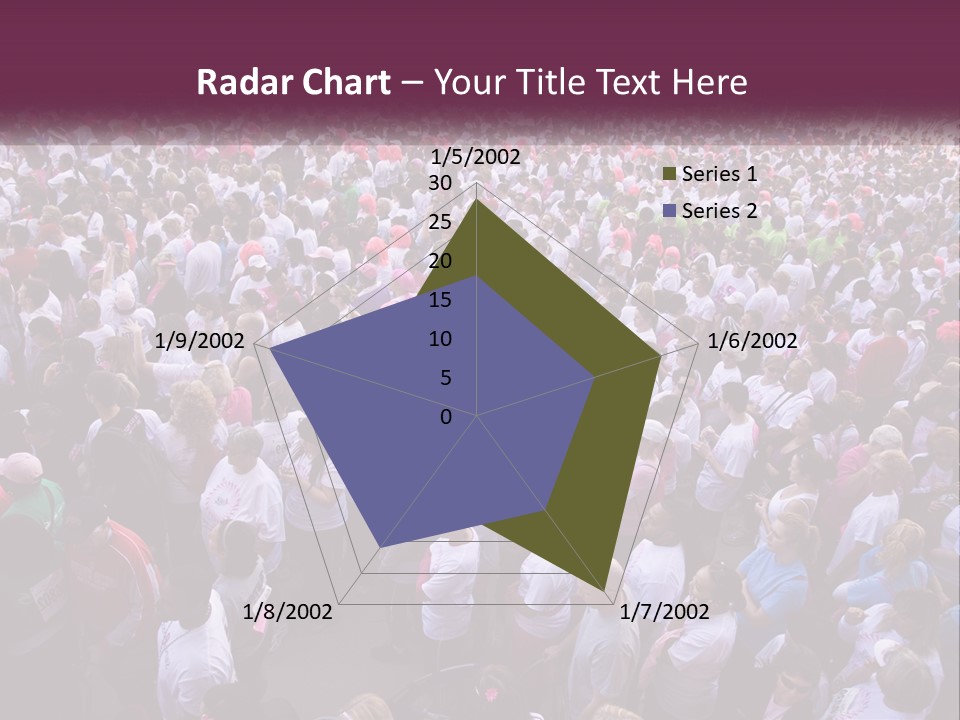 A Large Group Of People Are Walking Down The Street PowerPoint Template