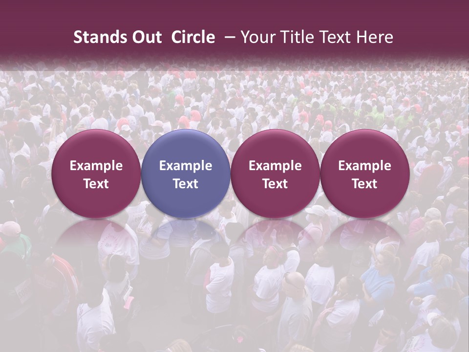 A Large Group Of People Are Walking Down The Street PowerPoint Template