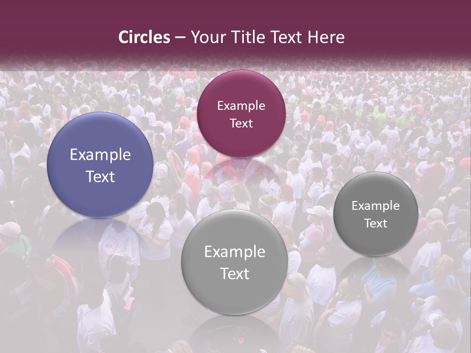 A Large Group Of People Are Walking Down The Street PowerPoint Template