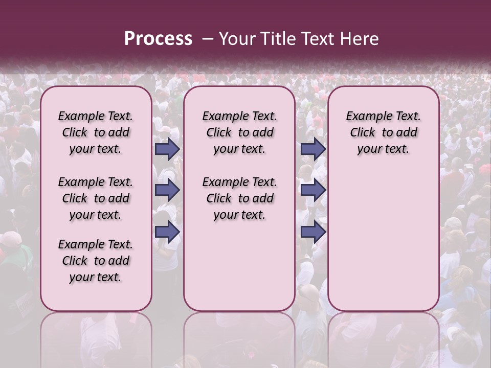 A Large Group Of People Are Walking Down The Street PowerPoint Template
