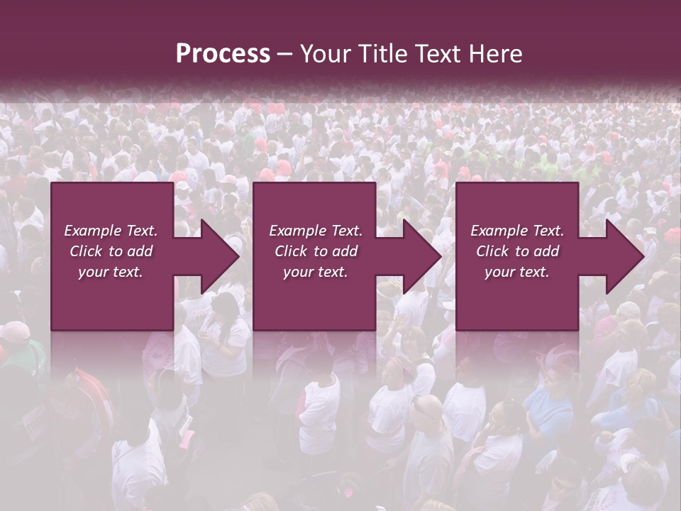 A Large Group Of People Are Walking Down The Street PowerPoint Template