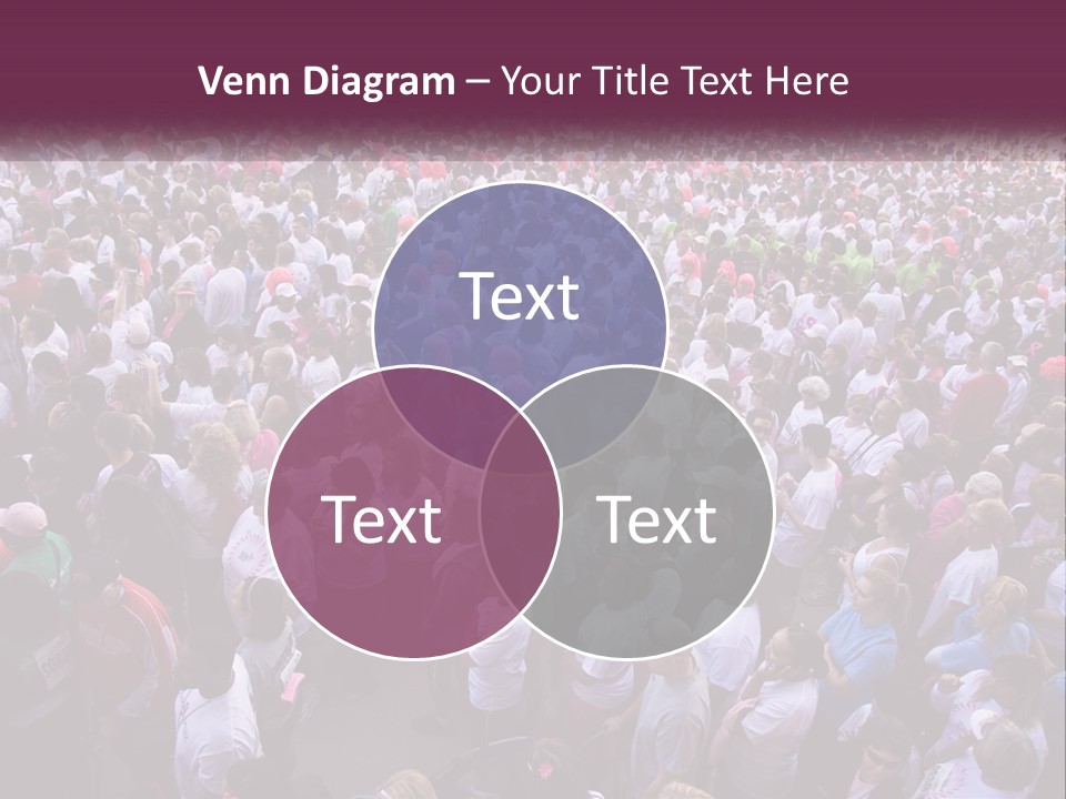 A Large Group Of People Are Walking Down The Street PowerPoint Template