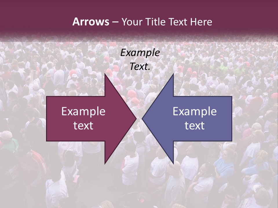 A Large Group Of People Are Walking Down The Street PowerPoint Template