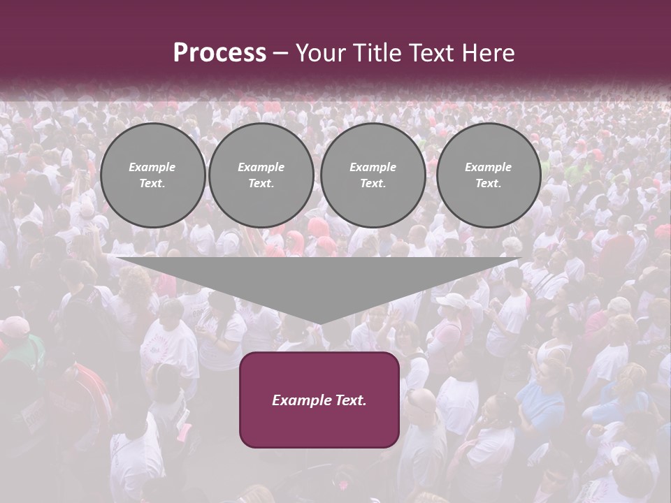A Large Group Of People Are Walking Down The Street PowerPoint Template