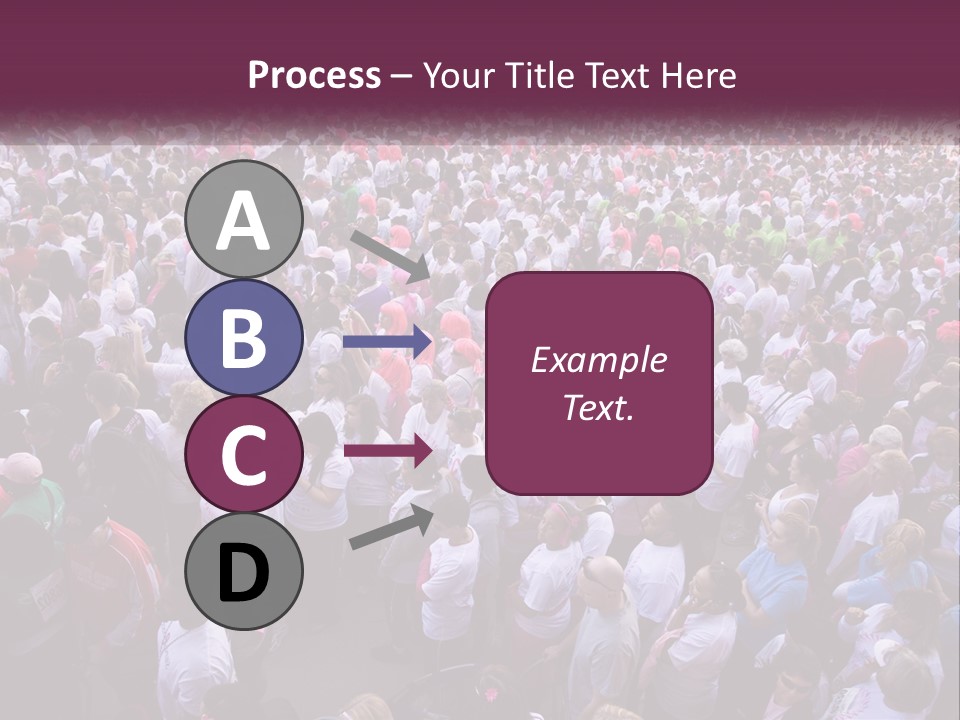 A Large Group Of People Are Walking Down The Street PowerPoint Template