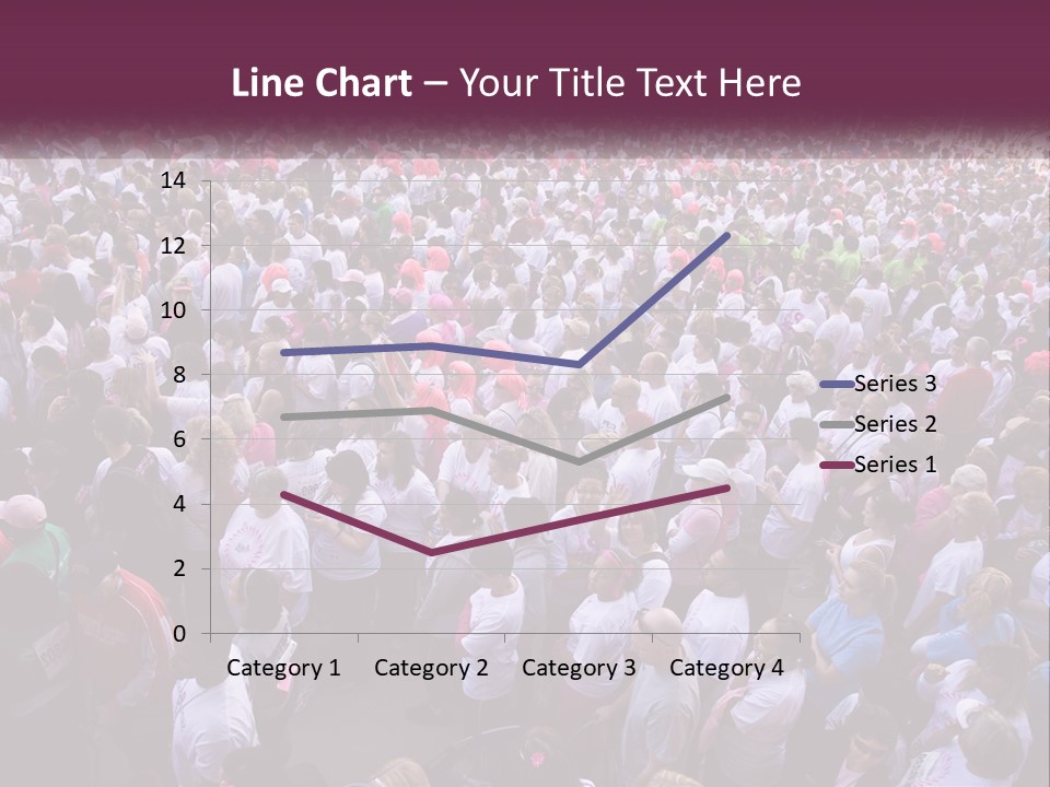 A Large Group Of People Are Walking Down The Street PowerPoint Template
