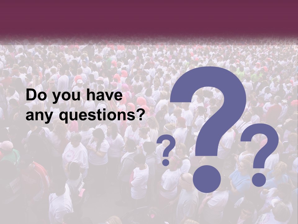 A Large Group Of People Are Walking Down The Street PowerPoint Template