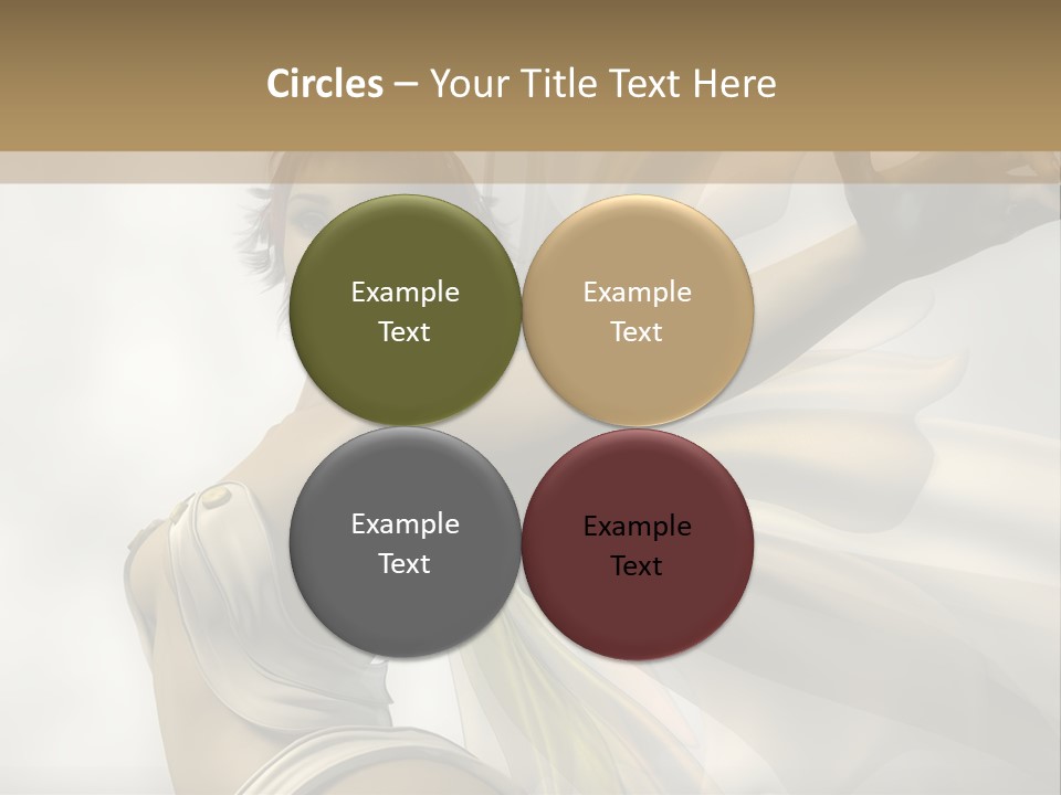 A Woman In A White Dress With A Butterfly On Her Arm PowerPoint Template