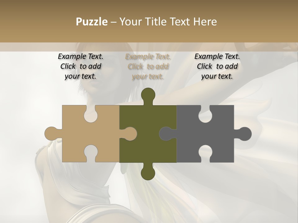 A Woman In A White Dress With A Butterfly On Her Arm PowerPoint Template