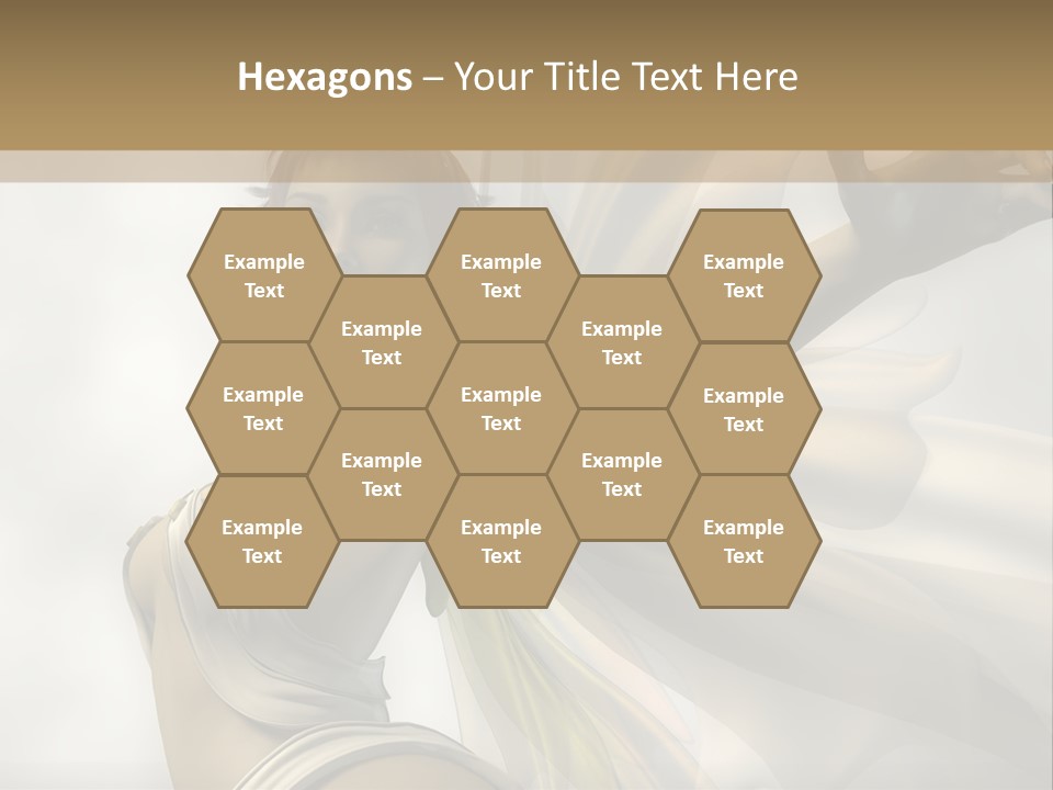 A Woman In A White Dress With A Butterfly On Her Arm PowerPoint Template