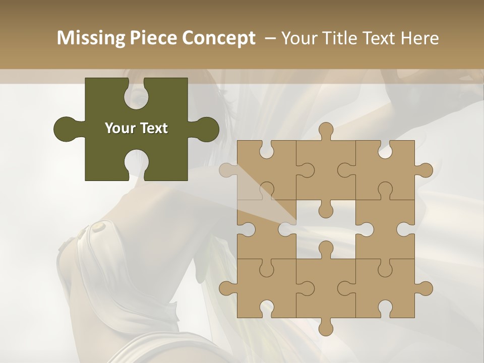 A Woman In A White Dress With A Butterfly On Her Arm PowerPoint Template