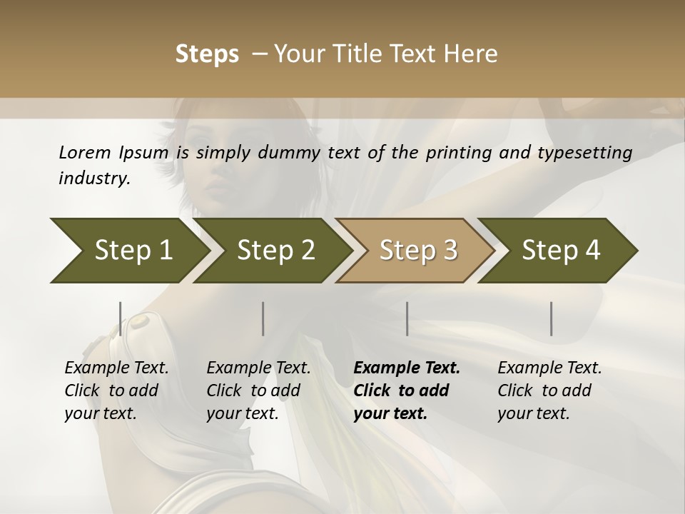 A Woman In A White Dress With A Butterfly On Her Arm PowerPoint Template