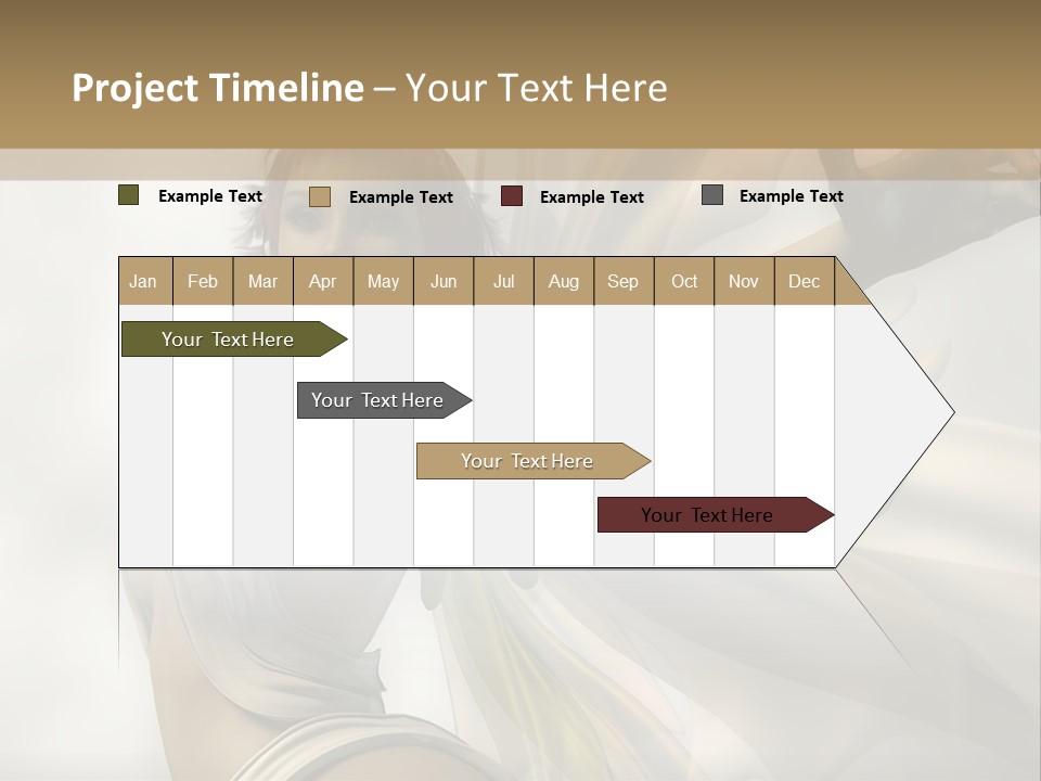 A Woman In A White Dress With A Butterfly On Her Arm PowerPoint Template