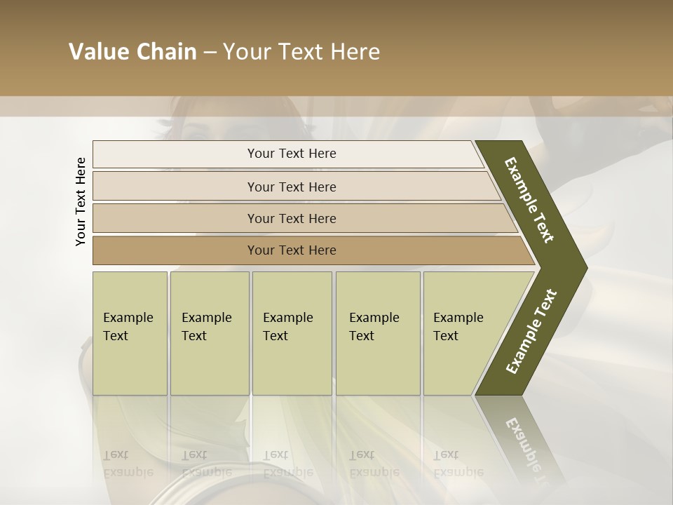 A Woman In A White Dress With A Butterfly On Her Arm PowerPoint Template