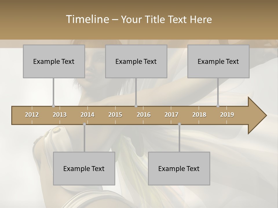 A Woman In A White Dress With A Butterfly On Her Arm PowerPoint Template