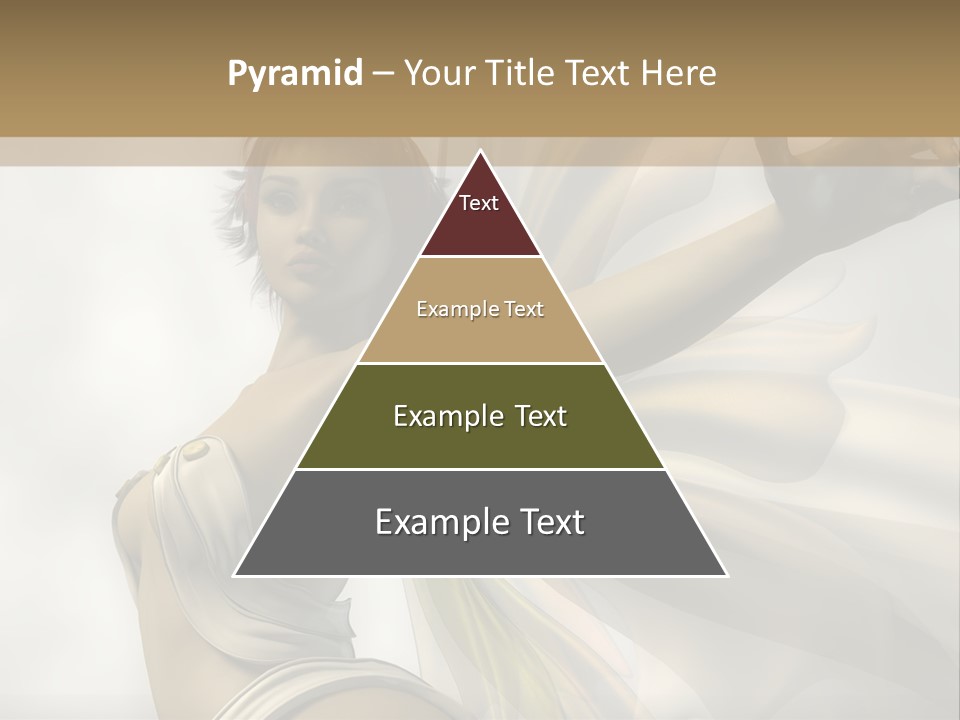 A Woman In A White Dress With A Butterfly On Her Arm PowerPoint Template