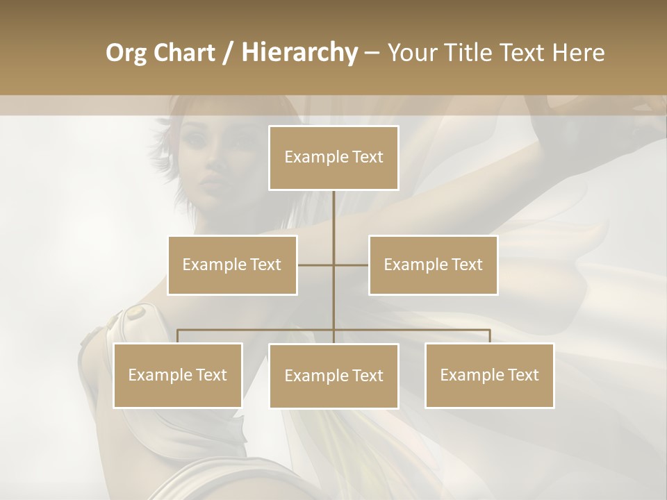 A Woman In A White Dress With A Butterfly On Her Arm PowerPoint Template