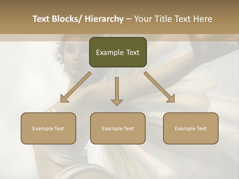 A Woman In A White Dress With A Butterfly On Her Arm PowerPoint Template