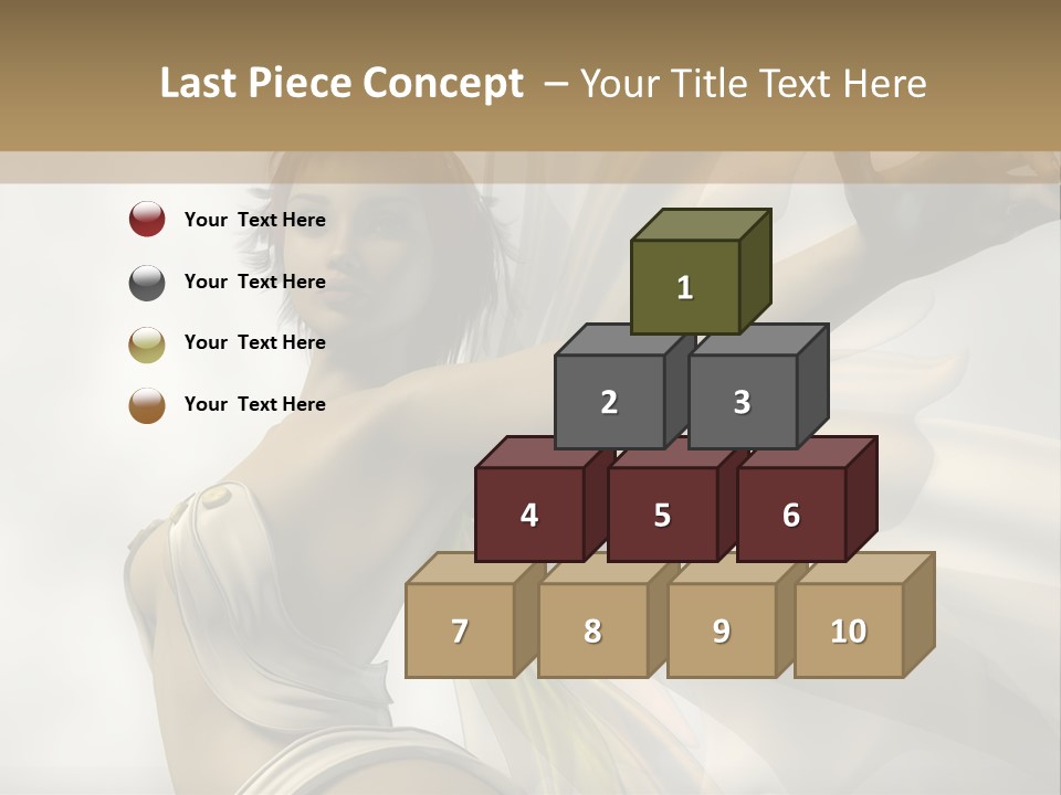 A Woman In A White Dress With A Butterfly On Her Arm PowerPoint Template