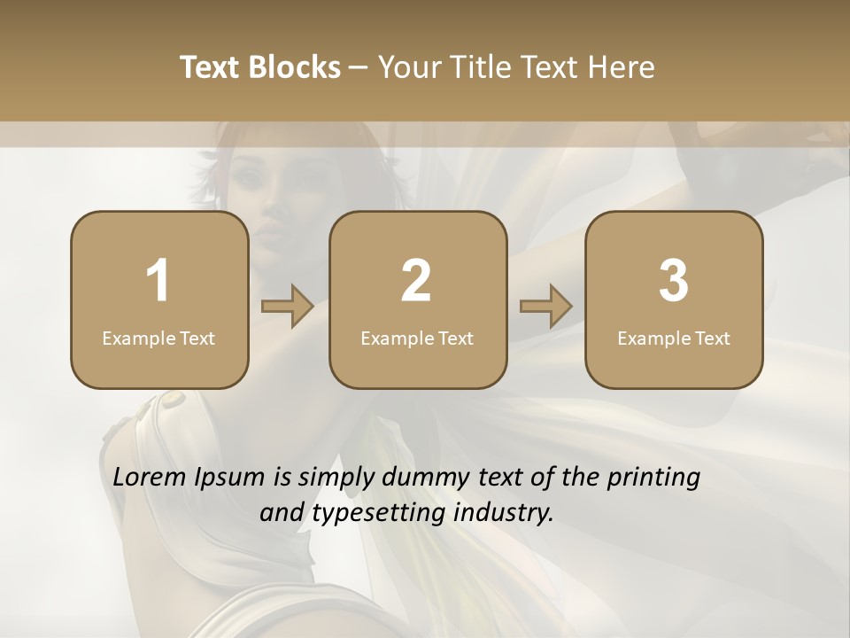 A Woman In A White Dress With A Butterfly On Her Arm PowerPoint Template