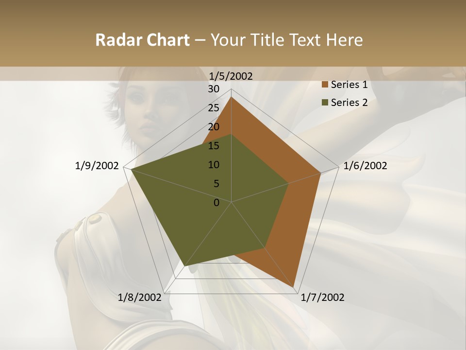 A Woman In A White Dress With A Butterfly On Her Arm PowerPoint Template