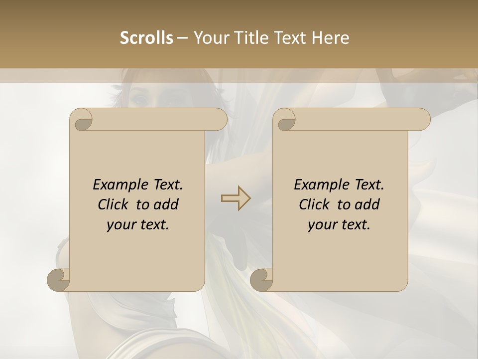 A Woman In A White Dress With A Butterfly On Her Arm PowerPoint Template