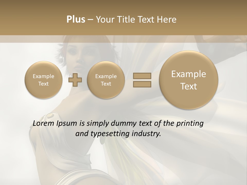 A Woman In A White Dress With A Butterfly On Her Arm PowerPoint Template